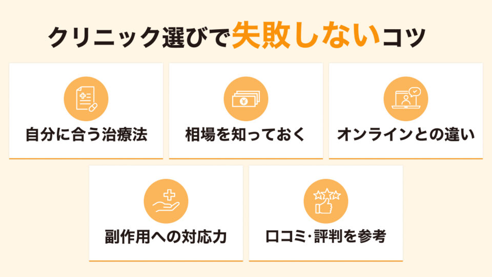 クリニック選びで失敗しないコツ