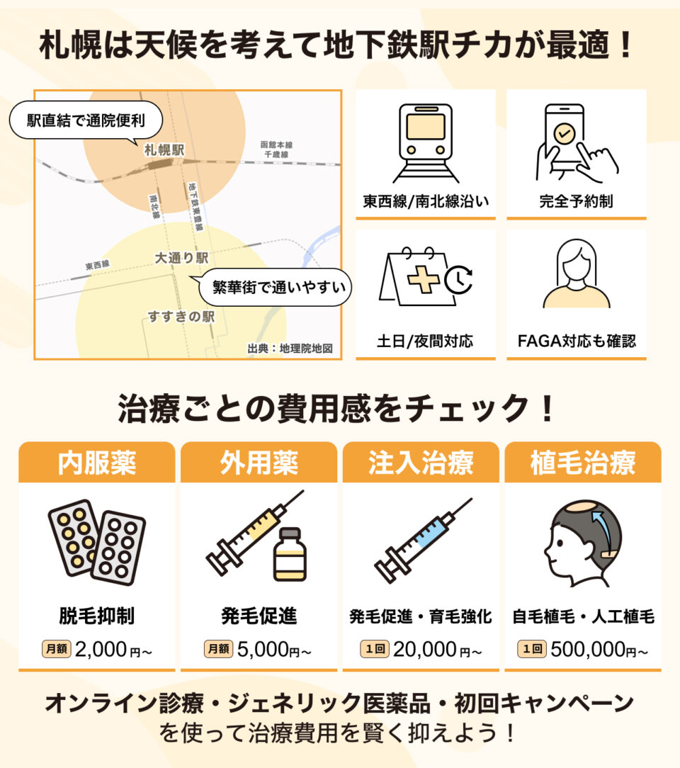札幌でクリニックを選ぶ際のポイント