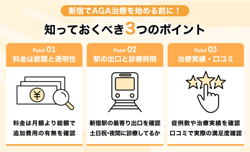 #1_新宿でAGA治療を始める前に知っておくべき3つのポイント